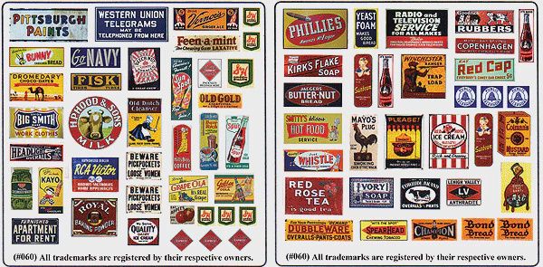 Blair Storefront &amp; Advertising Signs -- Porcelain Advertising Set #1 (184-60)