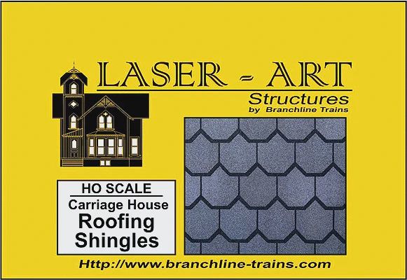 Branchline Carriage Style Roof Shingles - Laser Art HO SCALE (BRA903)