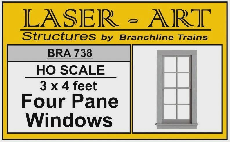 Branchline Window 4-Pane, 36 x 48" pkg(6) HO SCALE (BRA738)