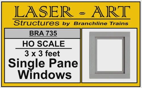 Branchline Window Single-Pane, 36 x 36" pkg(12) HO SCALE (BRA735)