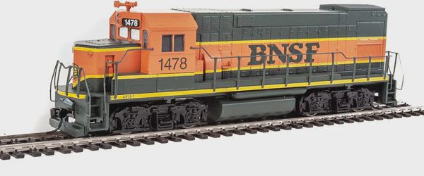 Burlington Northern Santa Fe (green, orange, yellow)