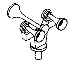 Cal Scale Nathan Diesel Air Horn (Brass Casting) -- 3-Chime P3 (190-420)