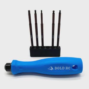 Bold R/C 1/10th Hex Set, 1/4" Quick Drive Hex &amp; Hex Ball Wrench Set w/Handle BOL10640)