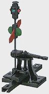 Caboose High-Level Switch Stand - Kit -- Sprung .190" Travel w/Selectable End Fittings, Paintable Lantern &amp; Targets (CAB204)
