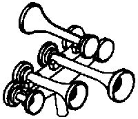 Cal Scale Nathan Diesel Air Horn (Brass Casting) -- (190-427)