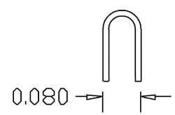 Cal U" Bolts pkg(20; .012" Wire (190-513)