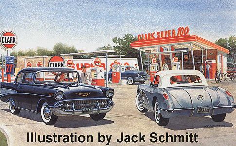 Clark Oil Gas Station -- Kit - 4 x 3" 10 x 7.5cm