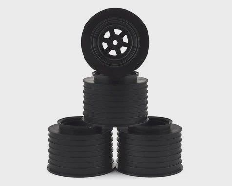 DE Racing Gambler Rear Sprint Wheels (AE/TLR) (Black) w/12mm Hex (DER-GSR-AB)