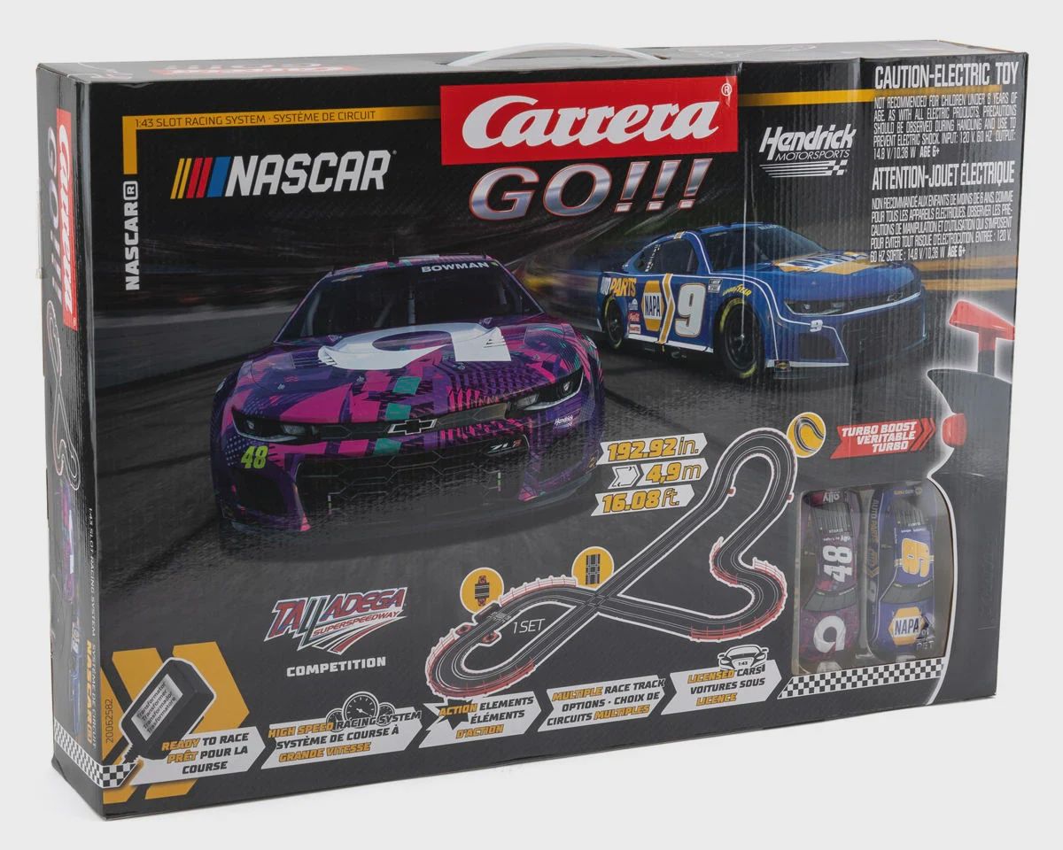 Carrera GO!!! NASCAR Talladega Competition 1/43 Slot Car Racing Set (CCN62582)