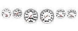 Detail Master 1/24-1/25 Street Rod Gauges #1 (White) (DM2300WHT)