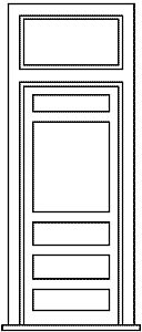 Door w/Frame, Window &amp; Transom (300-5291)