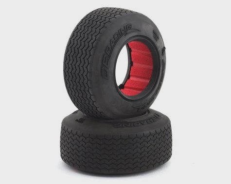 DE Racing Outlaw Sprint HB Dirt Oval Front Tires w/Red Insert (2) (Clay) (DER-OSF2-C1)