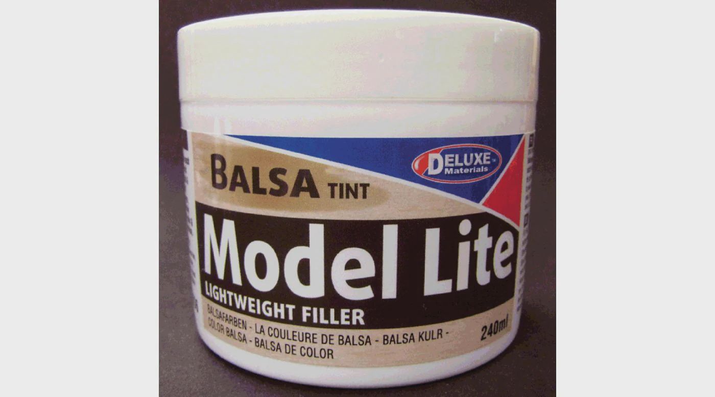 Deluxe Model Lite Balsa Filler, Balsa Brown: 240cc (DLMBD6)