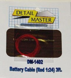 Detail Master 1/24-1/25 3 FT. Battery Cable Red (DM-1402)