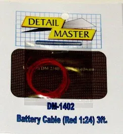Detail Master 1/24-1/25 3 FT. Battery Cable Red (DM-1402)