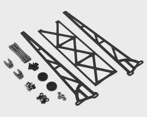 DragRace Concepts 10" Slider Wheelie Bar w/Plastic Wheels (Grey) DRC-391-0003)