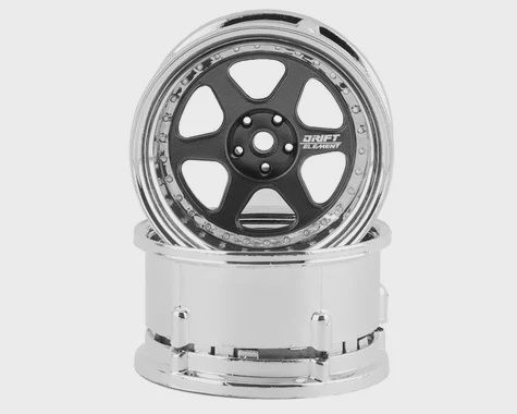 DS Racing 6 Spoke Drift Wheels (Gunmetal Chrome) (DSC-DE-219)