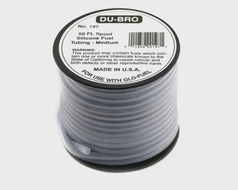DuBro Medium Silicone Fuel Tubing (Blue) (50') (DUB197)