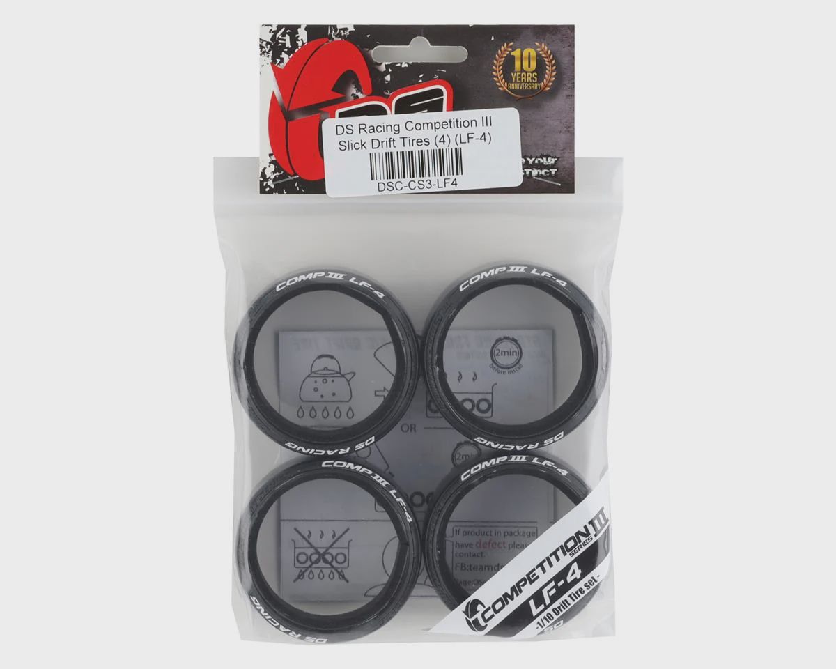 DS Racing Competition III Slick Drift Tires (4) (LF-4)