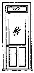 Doors -- 36" Wide w/Window &amp; Transom (300-5134)