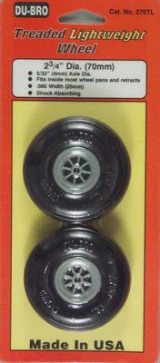 DuBro Treaded Lightweight Wheel 2-3/4" (2) (DUB275TL)
