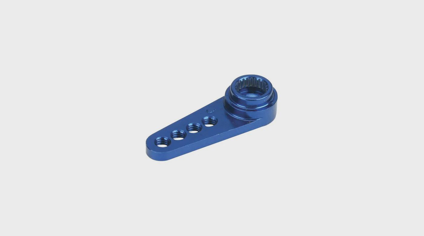 Dynamite Servo 1/2 Arm Machined Aluminum JR &amp; Airtronics Blue (DYN2534)