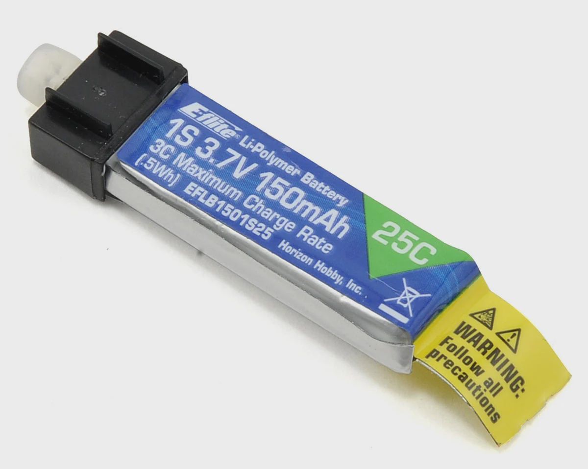 E-flite 150mAH 1S 3.7V 25C LiPo Battery (EFLB1501S25)