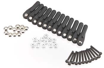 DuBro Swivel Ball Link 2-56 w/Hardware Black (12) (DUB860)