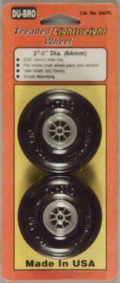 DuBro Treaded Lightweight Wheel 2-1/2" (2) (DUB250T)