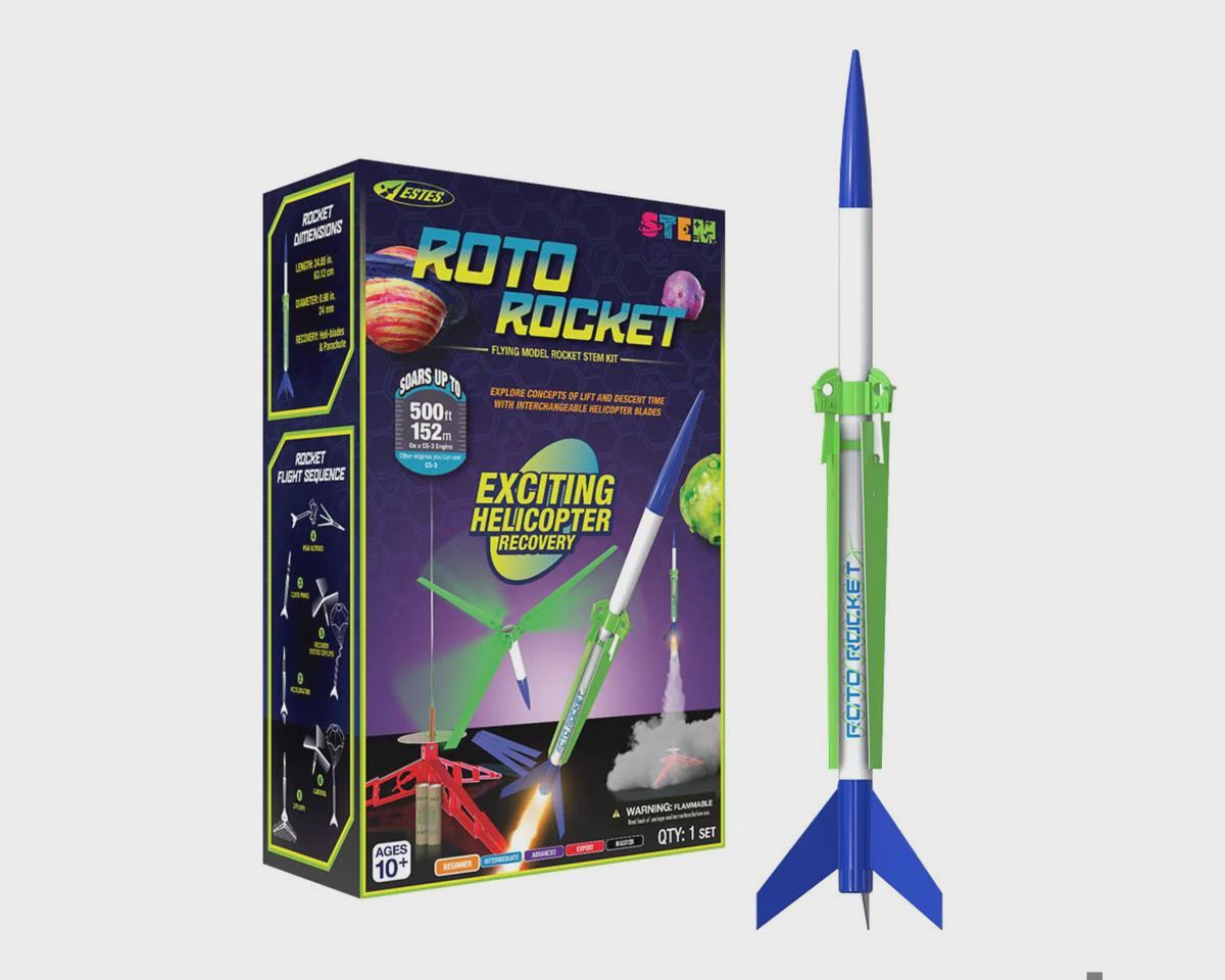 Estes Beginner Roto Rocket Model Rocket STEM Starter Set (EST0648)