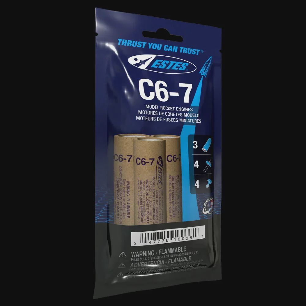 Estes C6-7 Bagged Rocket Engines (3) (EST10038)