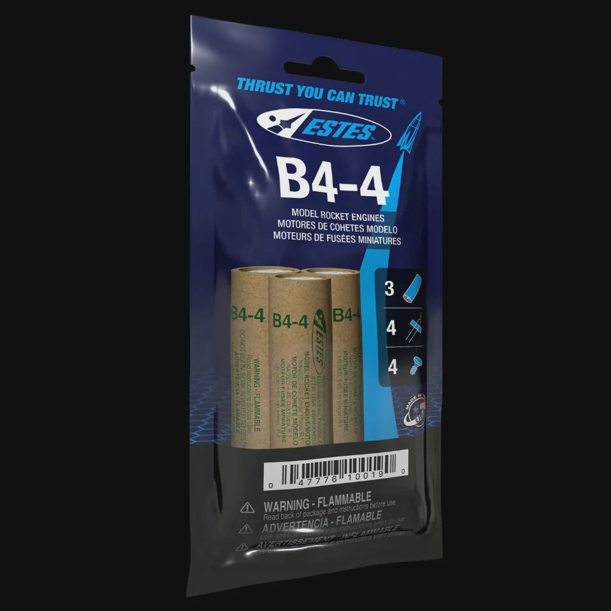 Estes Rockets B4-4 Engines/3pk WAS 1602 (EST10019)