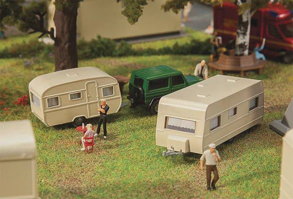 Faller 1970s Camper Trailers (2) (272-140483)