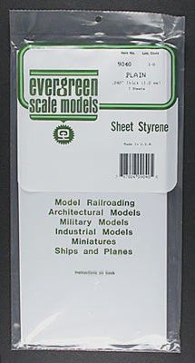 Evergreen Plain Sheet .040x6x12" (EVG9040)