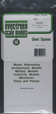 Evergreen Plain Sheet .015x6x12" (EVG9015)