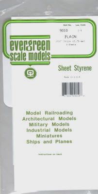 Evergreen White Sheet .010x6x12" (4) (EVG9010)
