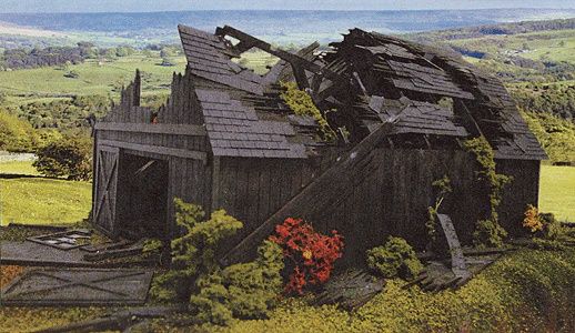 Fallen Barn - Laser-Art O SCALE (BRA449)