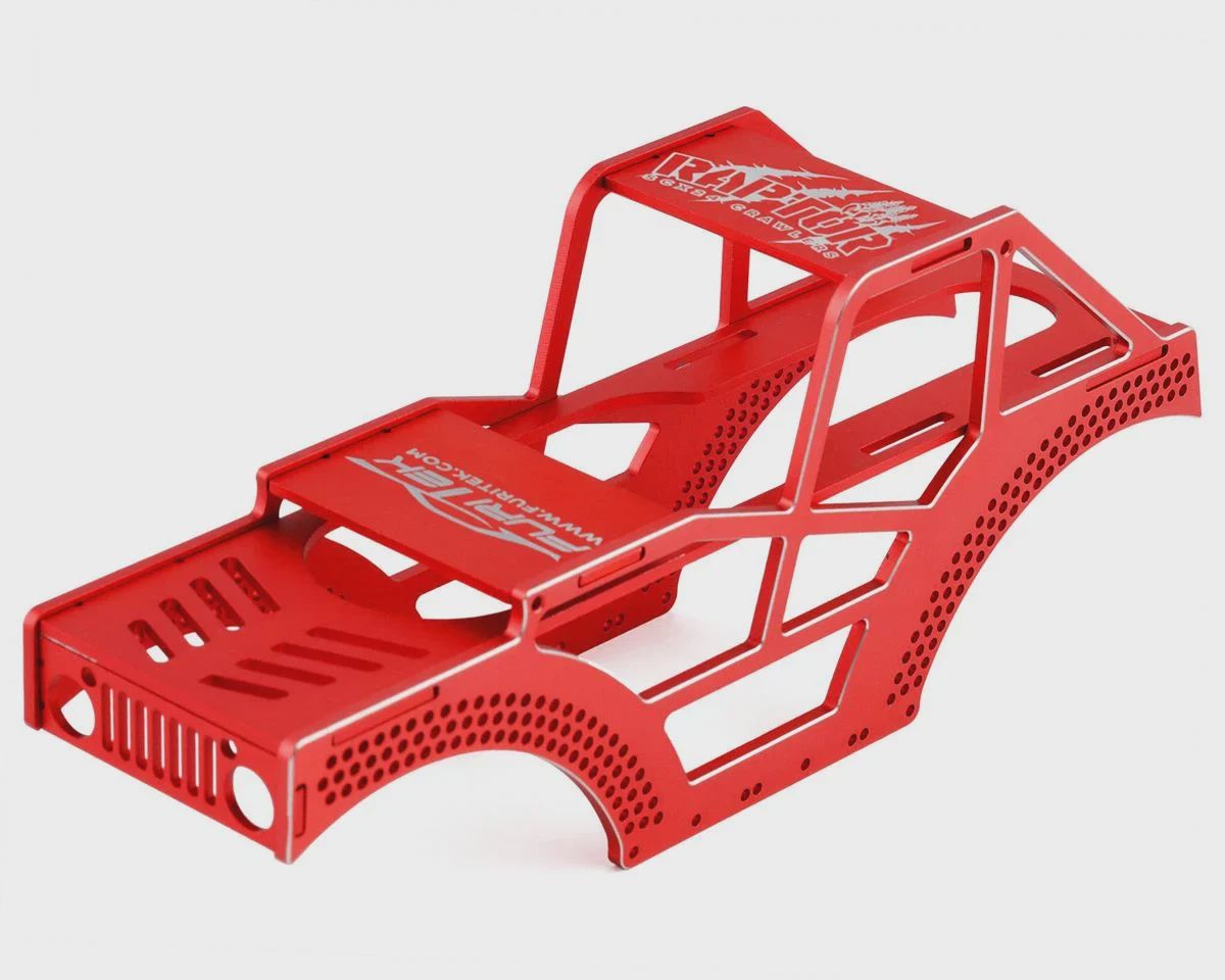 Furitek Raptor SCX24 Aluminum Frame Kit (Red) (FTK-FUR-2107)