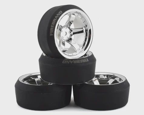 Firebrand RC Highfive XDR9 5° Pre-Mounted Slick Tires (FBR1WHEHI5959)