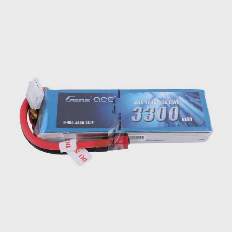 Gens Ace 11.1V 3300mAh 3S 45C LiPo, Dean (GEA33003S45D)