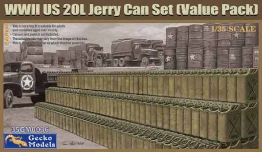 GKO 1/35 WWII US 20L Jerry Can Set (Value Pack) (GKO350036)