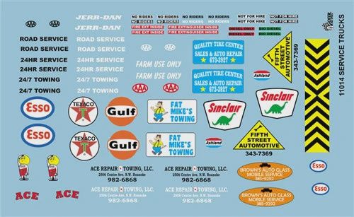 Gofer Racing 1/24-1/25 Service Truck Logos (GOF11014)