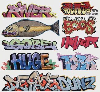 Graffiti Decals Mega Set -- Set #7 pkg(9) (184-2256)