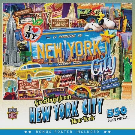 Greetings From- New York City The Big Apple Collage Puzzle (550pc) (MST32026)