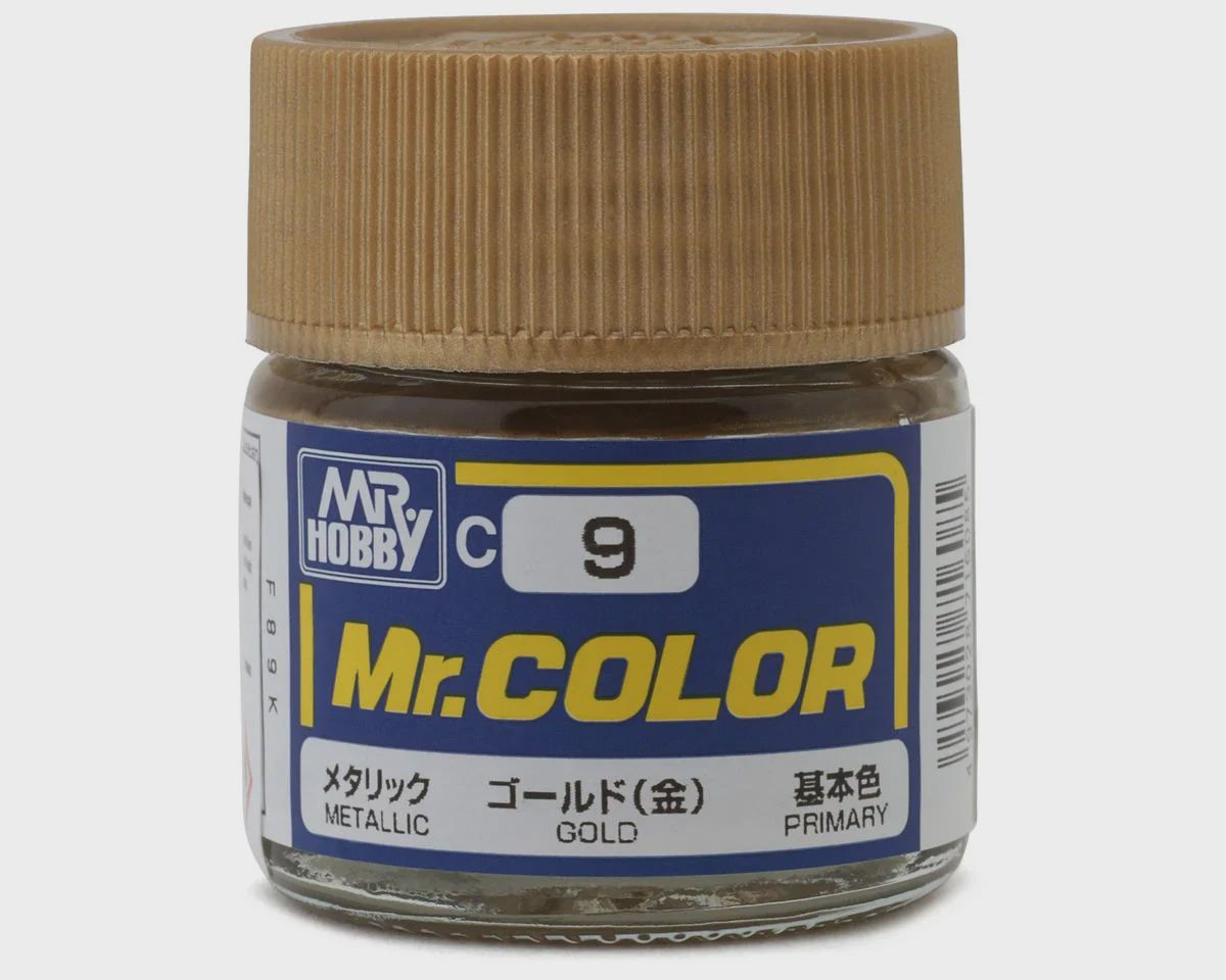 GSI Creos Mr. Hobby C9 Metallic Gold Acrylic Hobby Paint (10ml) (GUZC009)