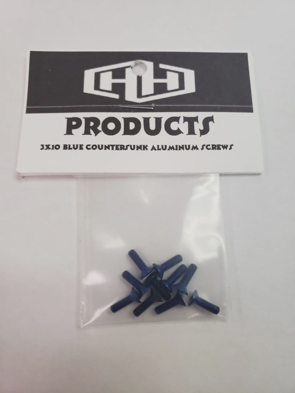 Hamilton Hobbies 3X10 7075 ALUM BLUE COUNTERSUNK SCREWS (10) (HAM5128545)