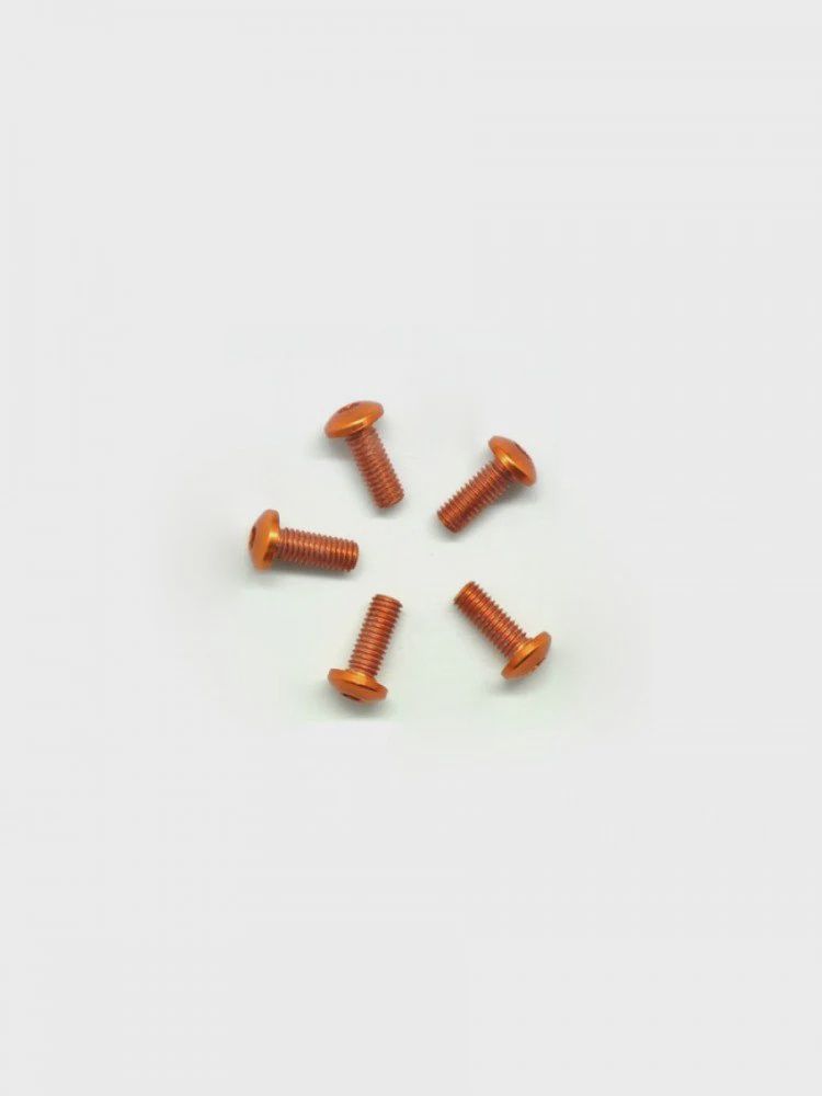 Hamilton Hobbies 3X10 Orange Flat Head Aluminum 7075 SCREWS (10) (HAM3X10ORANGE)