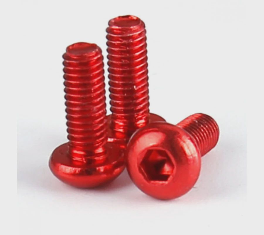 Hamilton Hobbies 3x16 Red Aluminum 7075 Screws (10) (HAM128517)