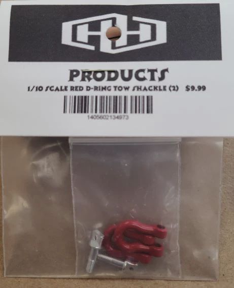 Hamilton Hobbies 1/10 Scale Red Tow Shackle D-R (HAM134973)