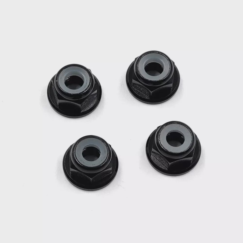 Hamilton Hobbies 4mm Alum Flanged Lock Nut Black (HAM127964)